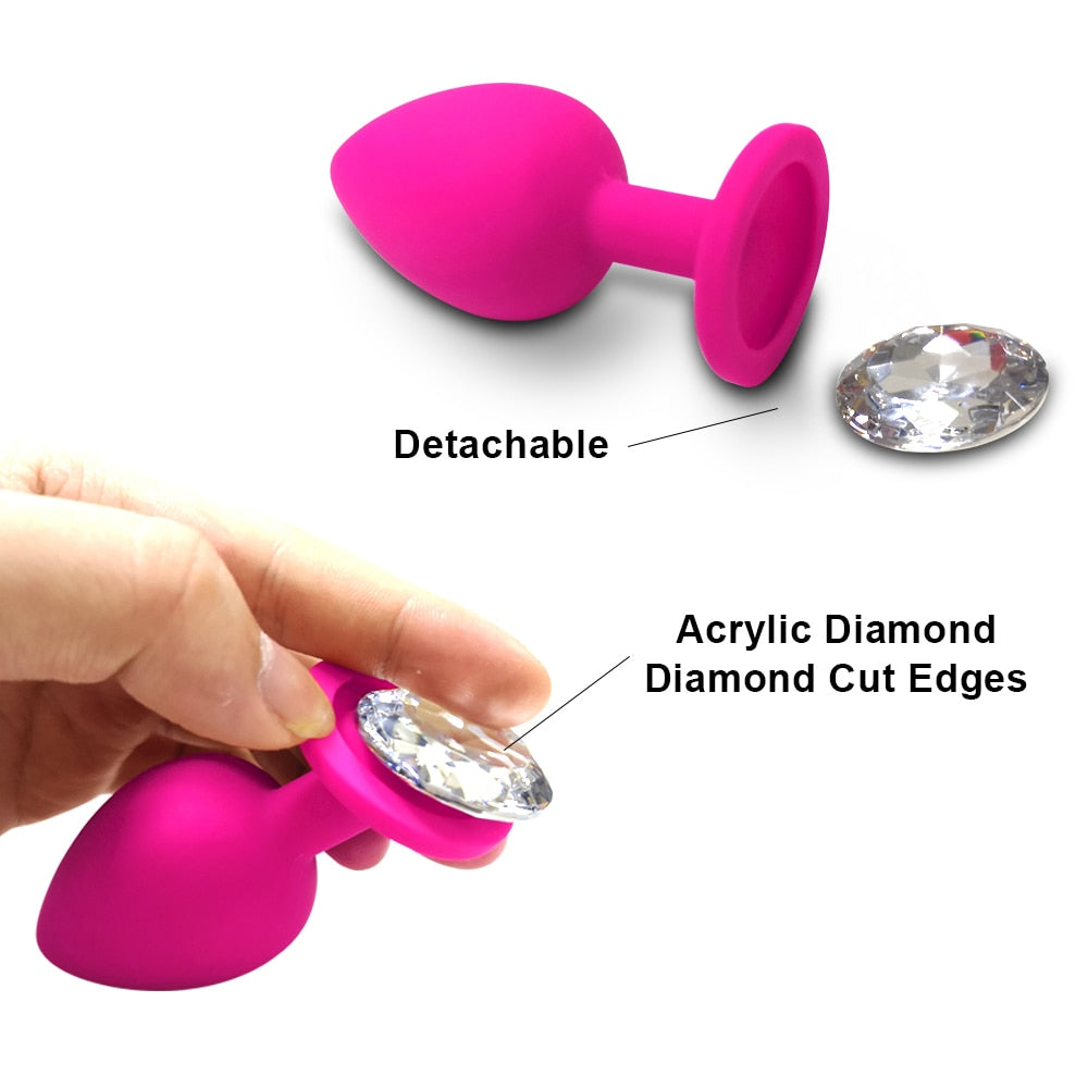 Anal Plug Butt Sex Toys for Women Men Soft Silicone Prostate Massager Mini Erotic Bullet Vibrator Anal Toys for Adults 18