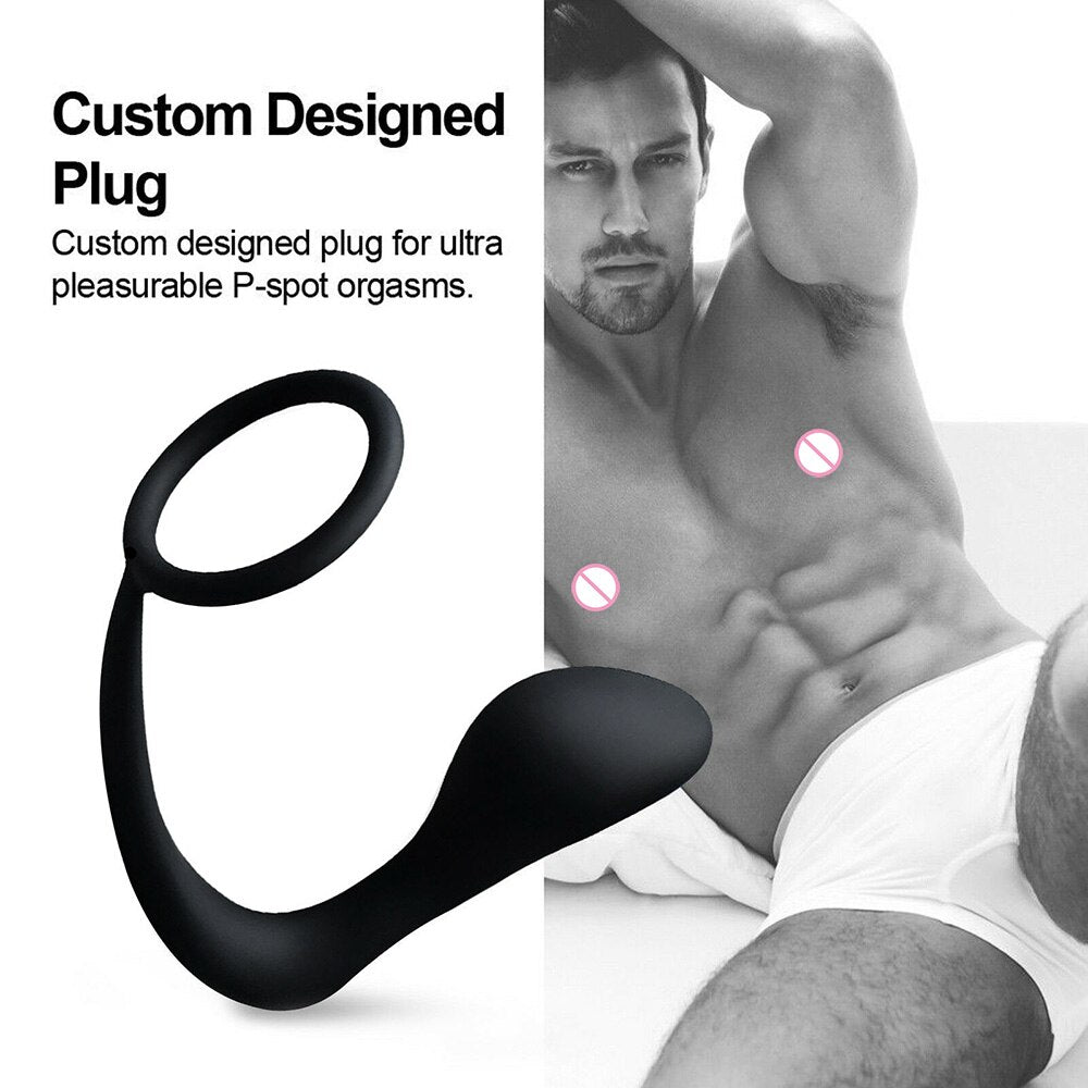 Anal Plug Prostate Massager Cock Ring Anal Plug Dildo G-Spot Butt Plug Adult Toys Anal Toys for Women Men Gay Sex Shop