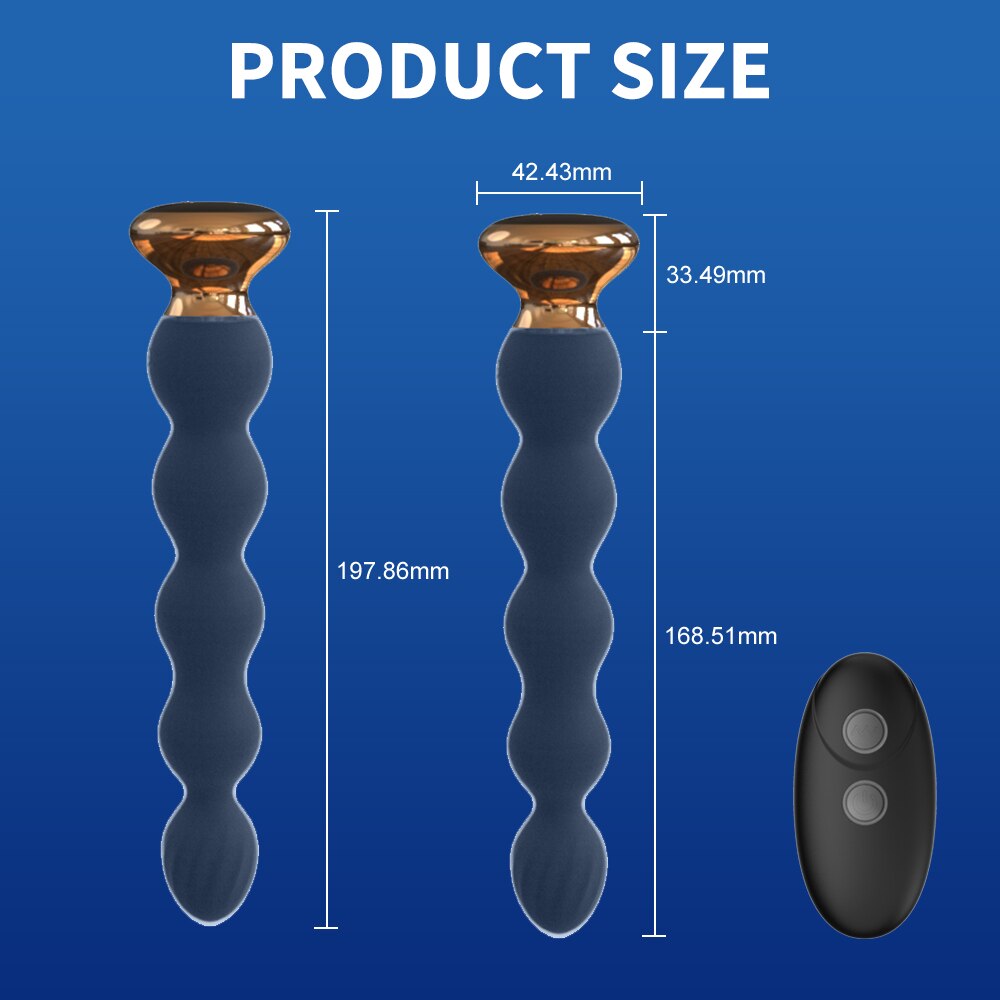 Wireless Remote Control Anal Vibrator for Women Anal Beads Prostate Massager Butt Plug Stimulator Sex Toys for Men Women Couple