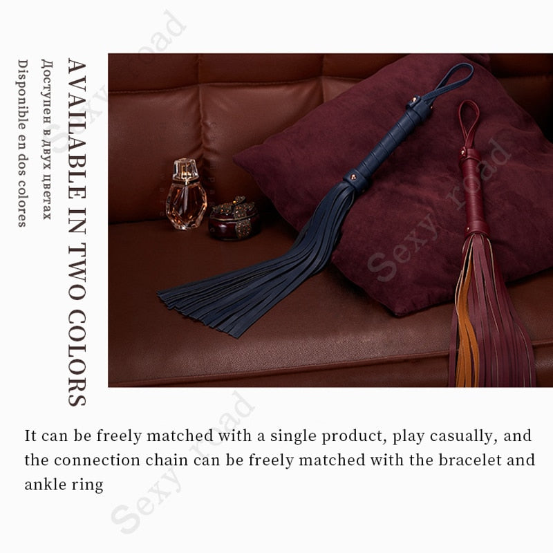 BDSM Fetish Bundle Bondage Leather Set Restraint Slave Handcuffs Collar Whip Dog Adult Game
