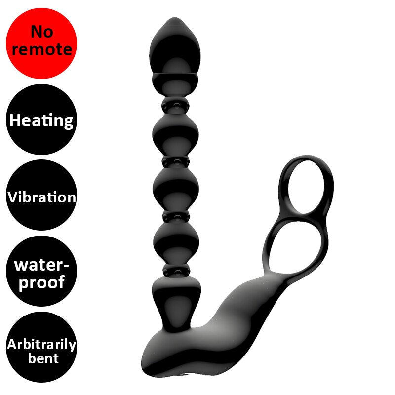 BODYPRO Male Prostate Massage Vibrator Penis Vibrator Ring Anal Plug Stimulator Butt Plug Delay Ejaculation Ring Toy for Men
