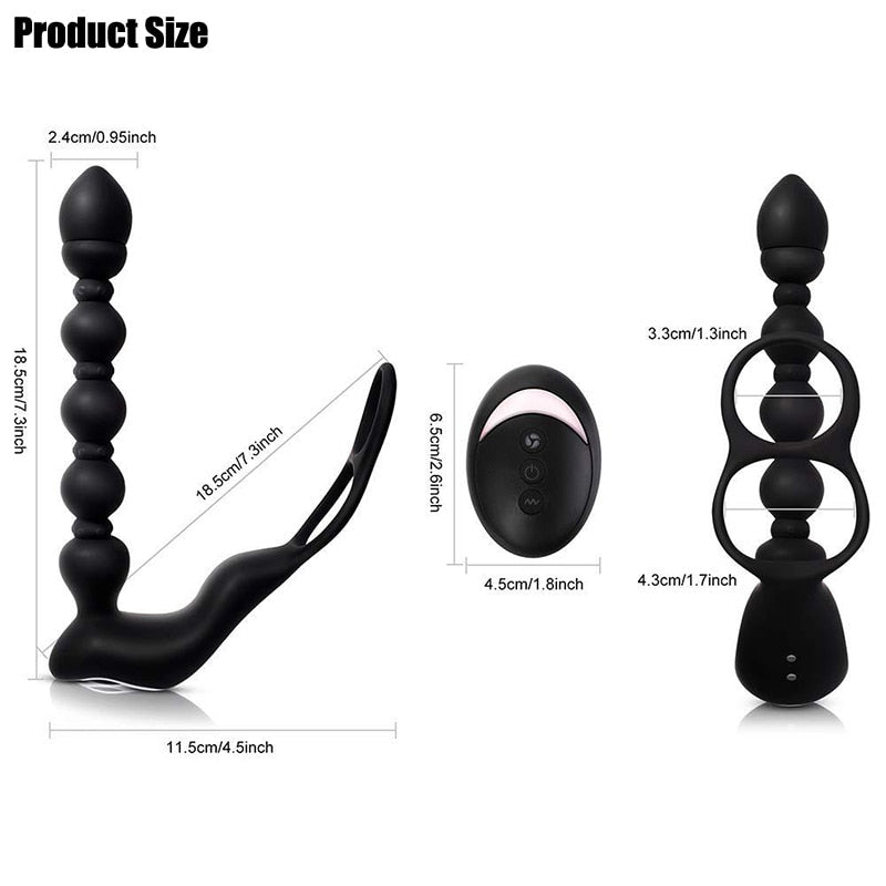 BODYPRO Male Prostate Massage Vibrator Penis Vibrator Ring Anal Plug Stimulator Butt Plug Delay Ejaculation Ring Toy for Men