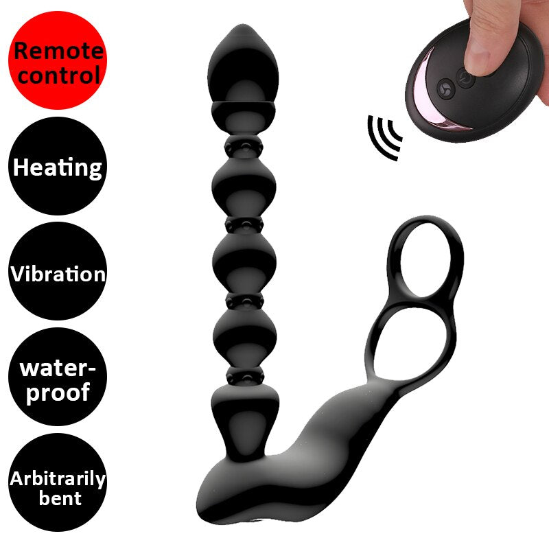 BODYPRO Male Prostate Massage Vibrator Penis Vibrator Ring Anal Plug Stimulator Butt Plug Delay Ejaculation Ring Toy for Men