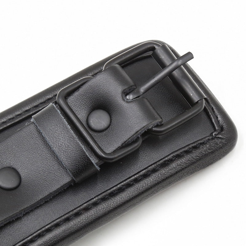 BDSM Bondage Collar, Genuine Leather and Iron Chain Link, Metal Hole Slave Collars for Women, Sex Toys for Couples, Sex Restraints