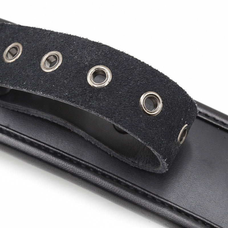 BDSM Bondage Collar, Genuine Leather and Iron Chain Link, Metal Hole Slave Collars for Women, Sex Toys for Couples, Sex Restraints