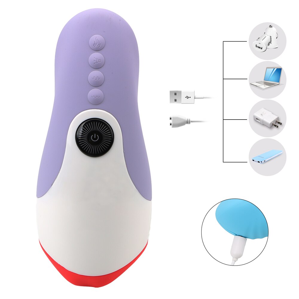 Blowjob Heating Sex Toys for Men, Masturbation Vibrator, 10-Speed Deep Throat Oral Sex Machine, Male Masturbation Cup