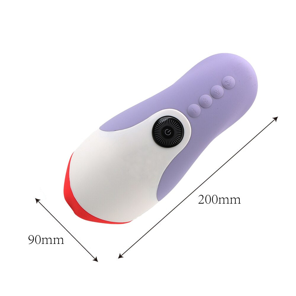 Blowjob Heating Sex Toys for Men, Masturbation Vibrator, 10-Speed Deep Throat Oral Sex Machine, Male Masturbation Cup