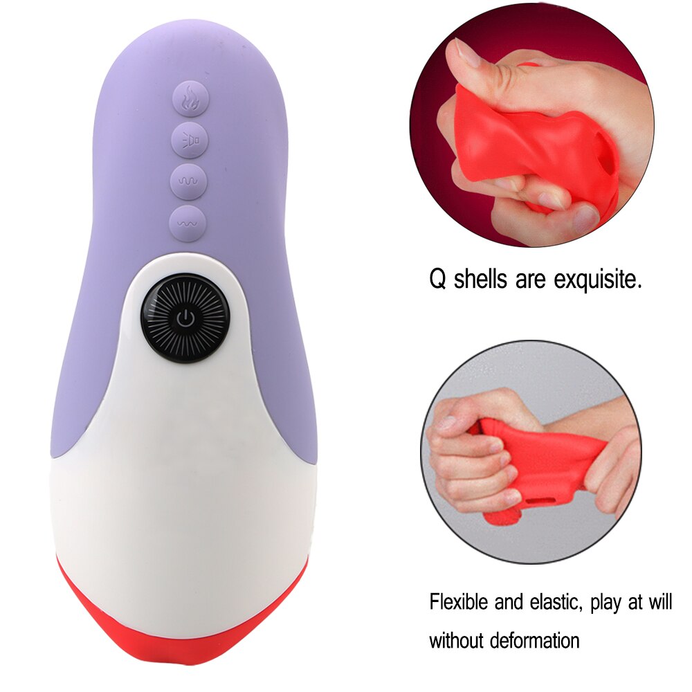 Blowjob Heating Sex Toys for Men, Masturbation Vibrator, 10-Speed Deep Throat Oral Sex Machine, Male Masturbation Cup