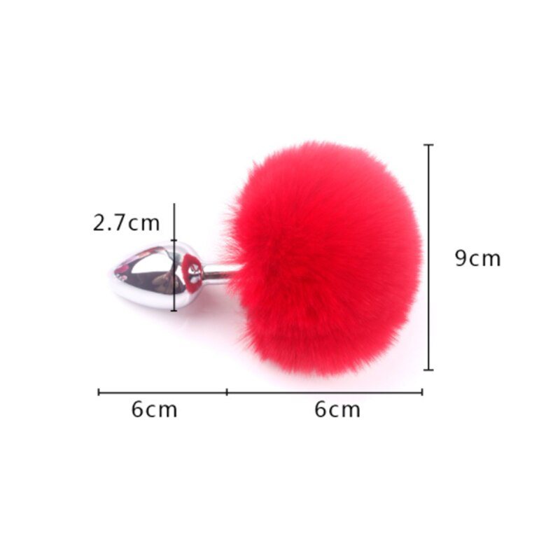 Bunny Tail Fur Butt Anal Plug Toy Stainless Steel Smooth Touch Metal Butt Plug Sex Toys for Women Men Gay Adult Sex Products