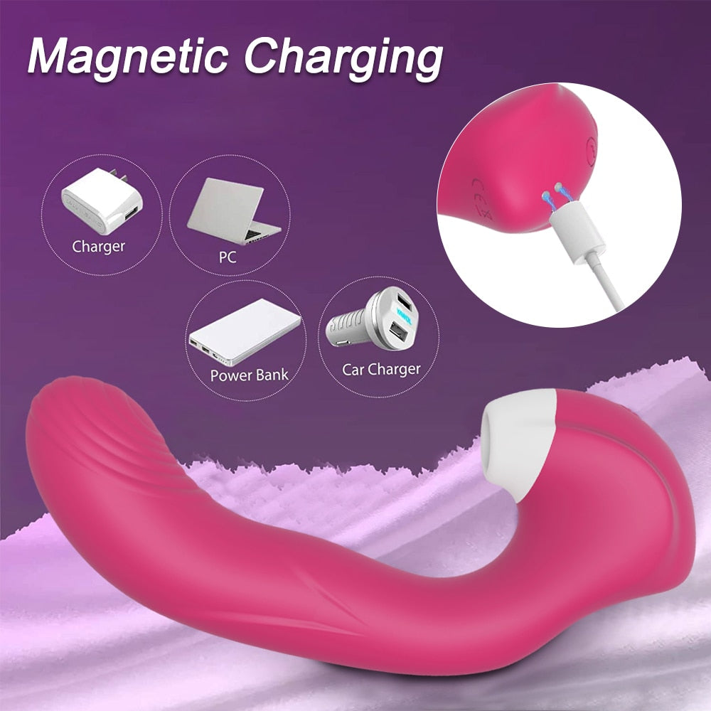 Burningus 3 In 1 Clitoral Vagina Sucking Licking Vibrator Female G Spot Vibrating Clitoris Stimulator Sex Toys for Couples Adult