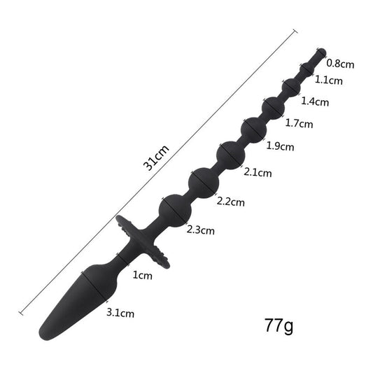 Small Bead Pair Butt Plug Silicone Manual Butt Plug Dildo Sex Toy Anal Bead Pull Woman // Couple/Lesbian Adult Toy