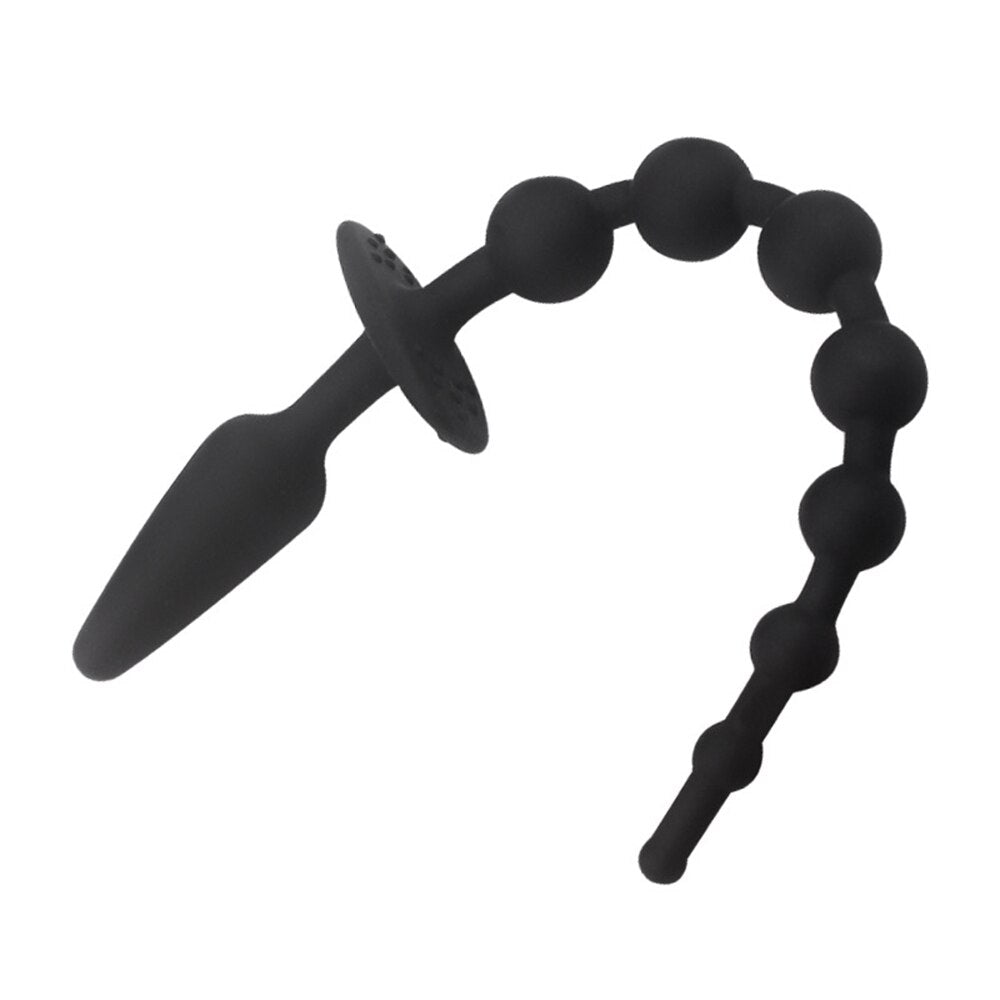 Small Bead Pair Butt Plug Silicone Manual Butt Plug Dildo Sex Toy Anal Bead Pull Woman // Couple/Lesbian Adult Toy