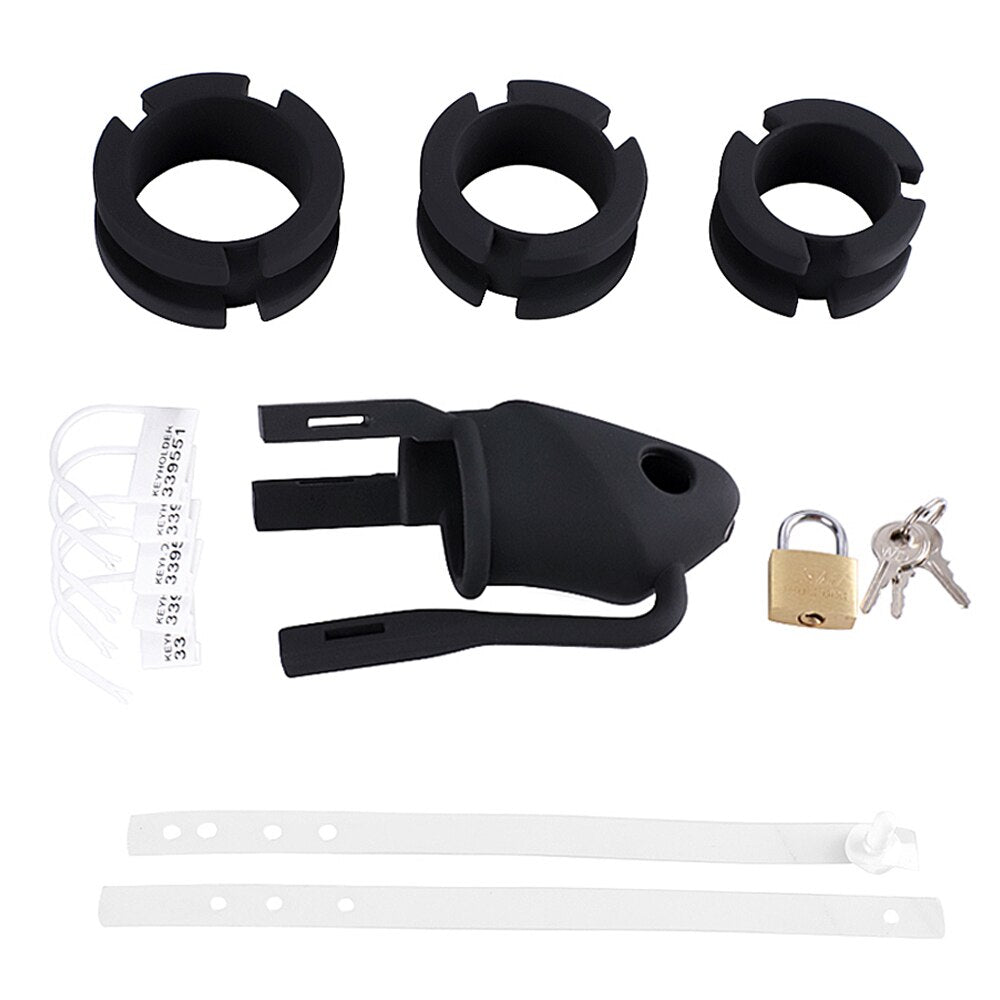 CHASTE BIRD 3D Printed Minus/Plus Cage Male Chastity Device Double-Arc Cuff Penis Ring Cock Belt Erotic Sex Toys for Men