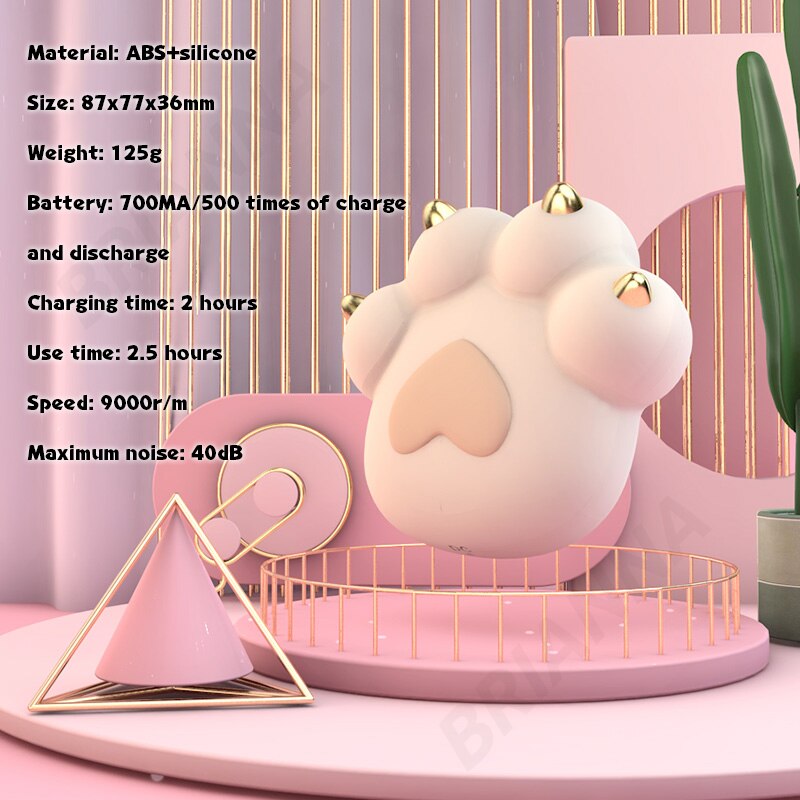 Cat Paw Vibrator การ์ตูนซิลิโคนนุ่มน่ารัก Cat Paw กระตุ้น Clitoral Vibrators ความร้อน Charge สำหรับสตรีนวด