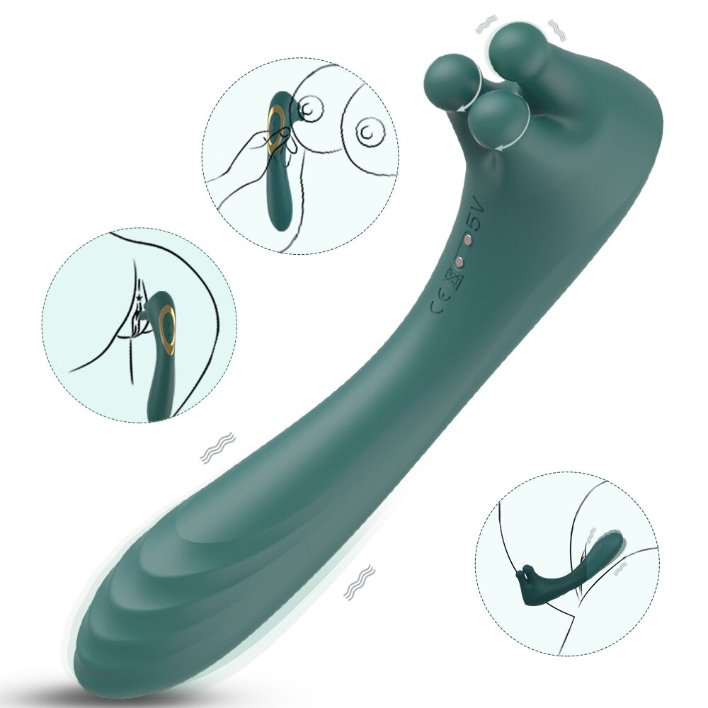 Claw Shape Kneading Nipple G Spot Vibrator Waterproof for Women Tease AV Magic Wand Breast Clitoris Massage Masturbator Sex Toy