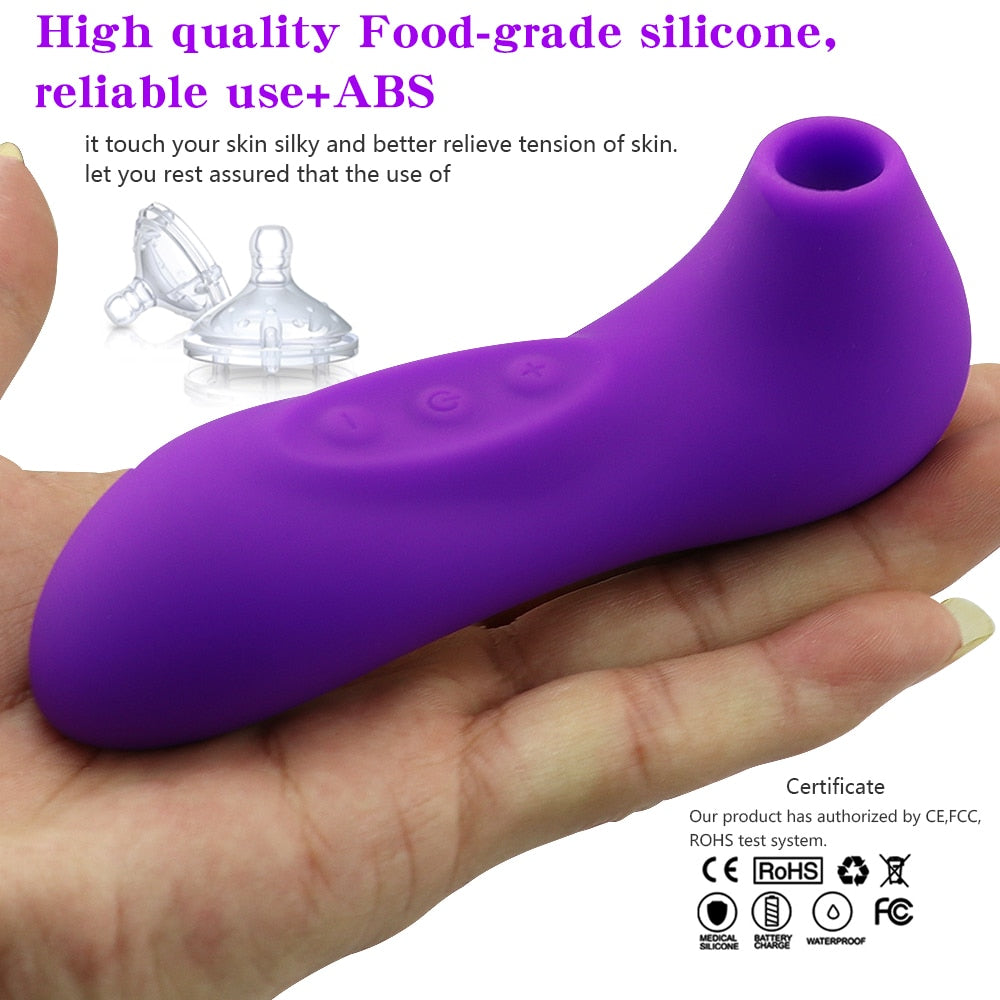 Clit Sucker Vibrator, Blowjob, Tongue Licking, G-Spot Massage, Clitoris Stimulator, Nipple Sucking Erotic Sex Toys for Women Sexo