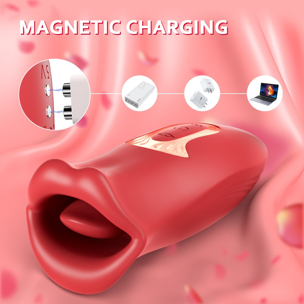 Clit Lick Vibrator, Female Sex Toy for Women, Biting Mouth, Oral Clitoris Stimulator, Nipple Sucker, Orgasm Device, Female Masturbator