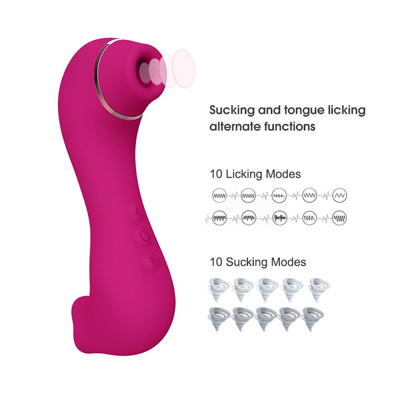Clitoris Sucker Sex Sucking Toys Vibrator Powerful Clitoris Blowjob Tongue Stimulator Nipple Vagina Pussy Pump Sex Toys for Women