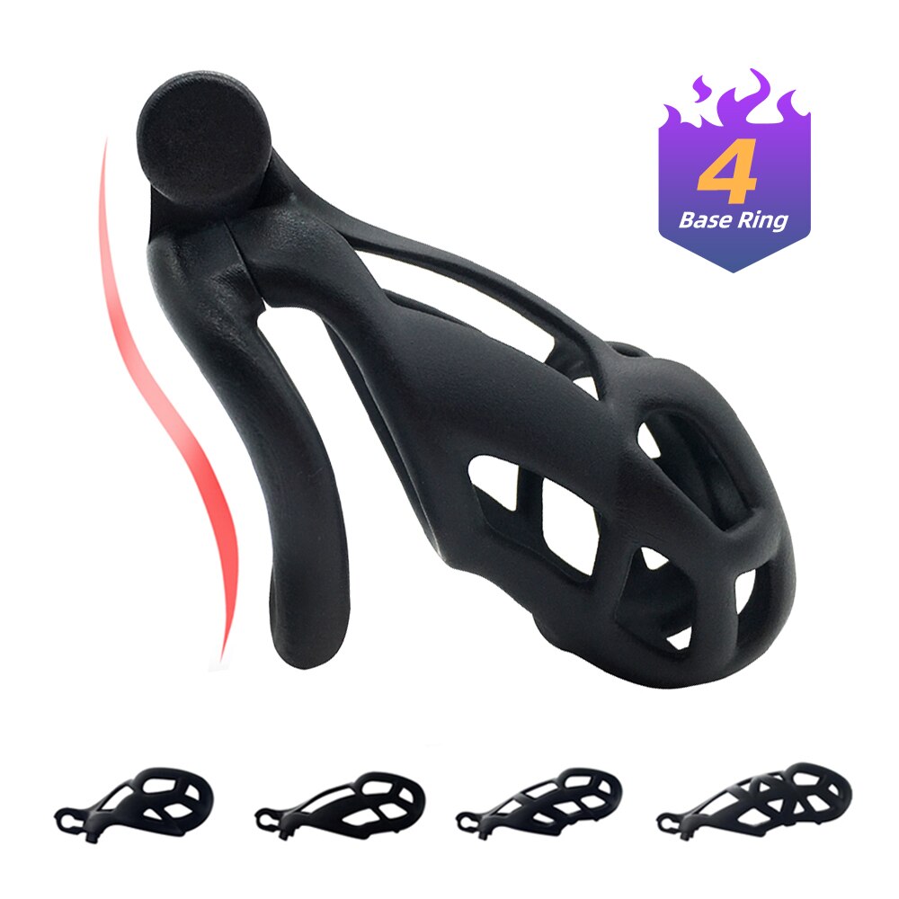 Cobra Male Chastity Device Kit Cock Cage Cock Ring BDSM Adult Games Sex Toys for Men Penis Ring Resin Sleeve PenisTrainer Cage