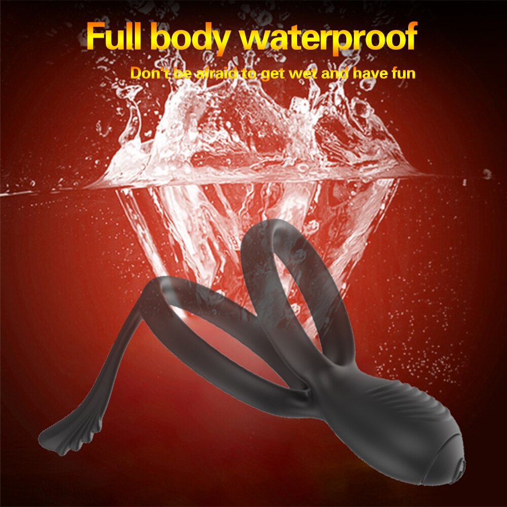 Cock Ring Vibrator สำหรับชายคู่แหวนอวัยวะเพศชาย Delay Ejaculation Cock นวด G Spot Clitoris เซ็กซ์ทอยสำหรับคู่