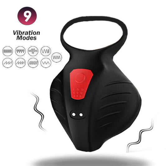 Cock Vibrator Testicle Penis Massage Delay Ejaculation Testicle Lock Ring Stimulating Masturbator Male Sex Toy for Male Couple