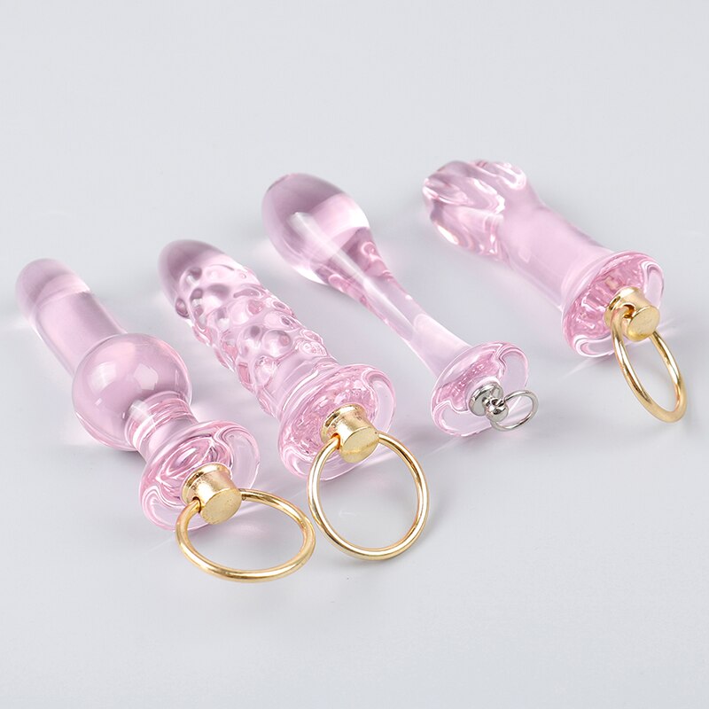 Crystal Glass Butt Plug Anal Sex Toys Anal Plug Glass Dildo Prostate Massager Anal Beads Butt Plug Sex Toys Women Men Gay