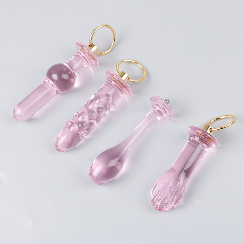 Crystal Glass Butt Plug Anal Sex Toys Anal Plug Glass Dildo Prostate Massager Anal Beads Butt Plug Sex Toys Women Men Gay