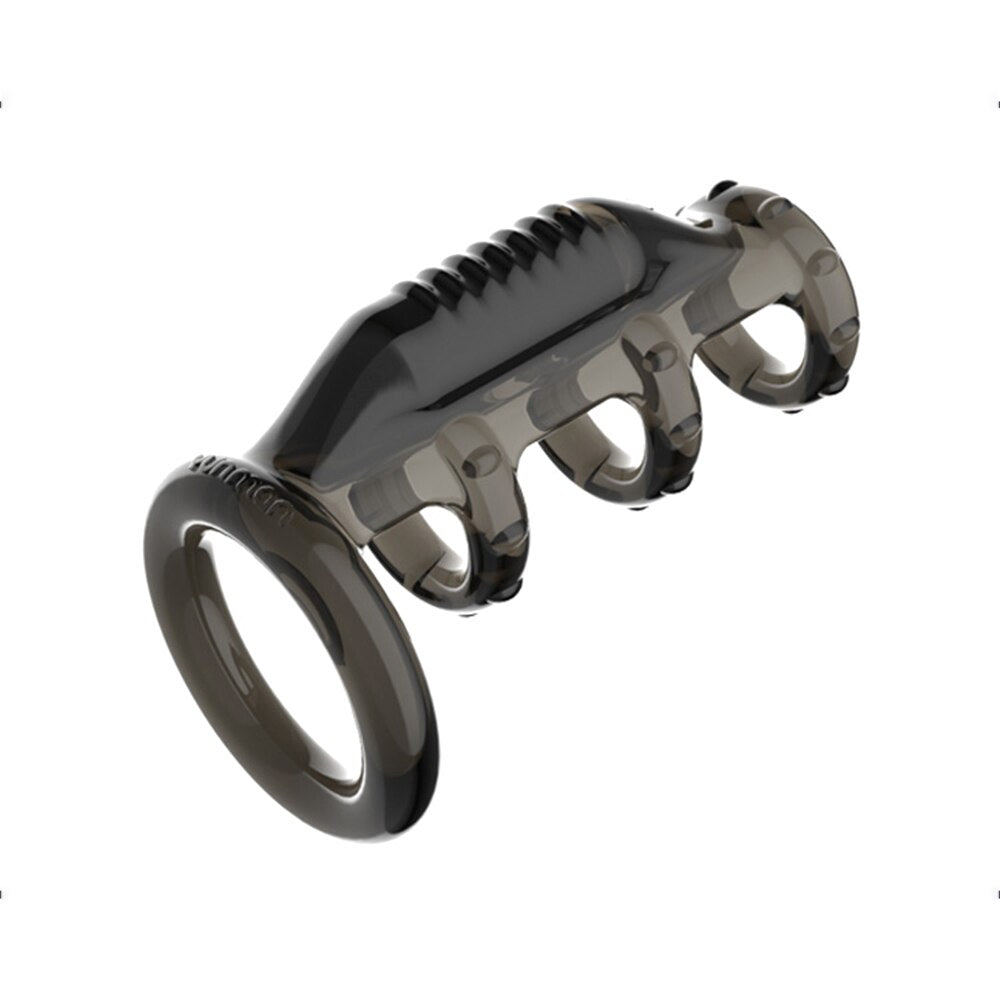 Dick Vibrating Penis Rings for Male Delay Ejaculation Men Sex Toys Silicon Penis Sleeve Ring Cock Ring Men Chastity Cage Device