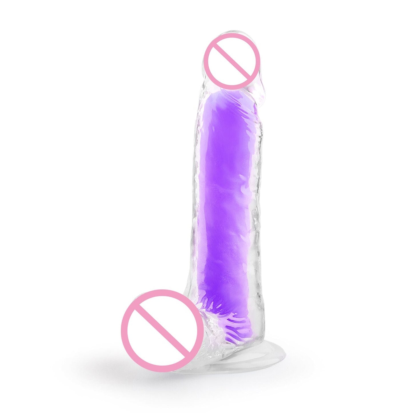 Lesbian Dildo Suction Cup Realistic Penis for Women Vagina Clitoris Stimulator Female Masturbator Noctilucent Sex Toy