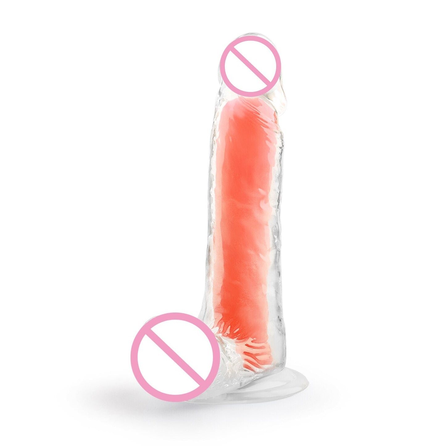 Lesbian Dildo Suction Cup Realistic Penis for Women Vagina Clitoris Stimulator Female Masturbator Noctilucent Sex Toy