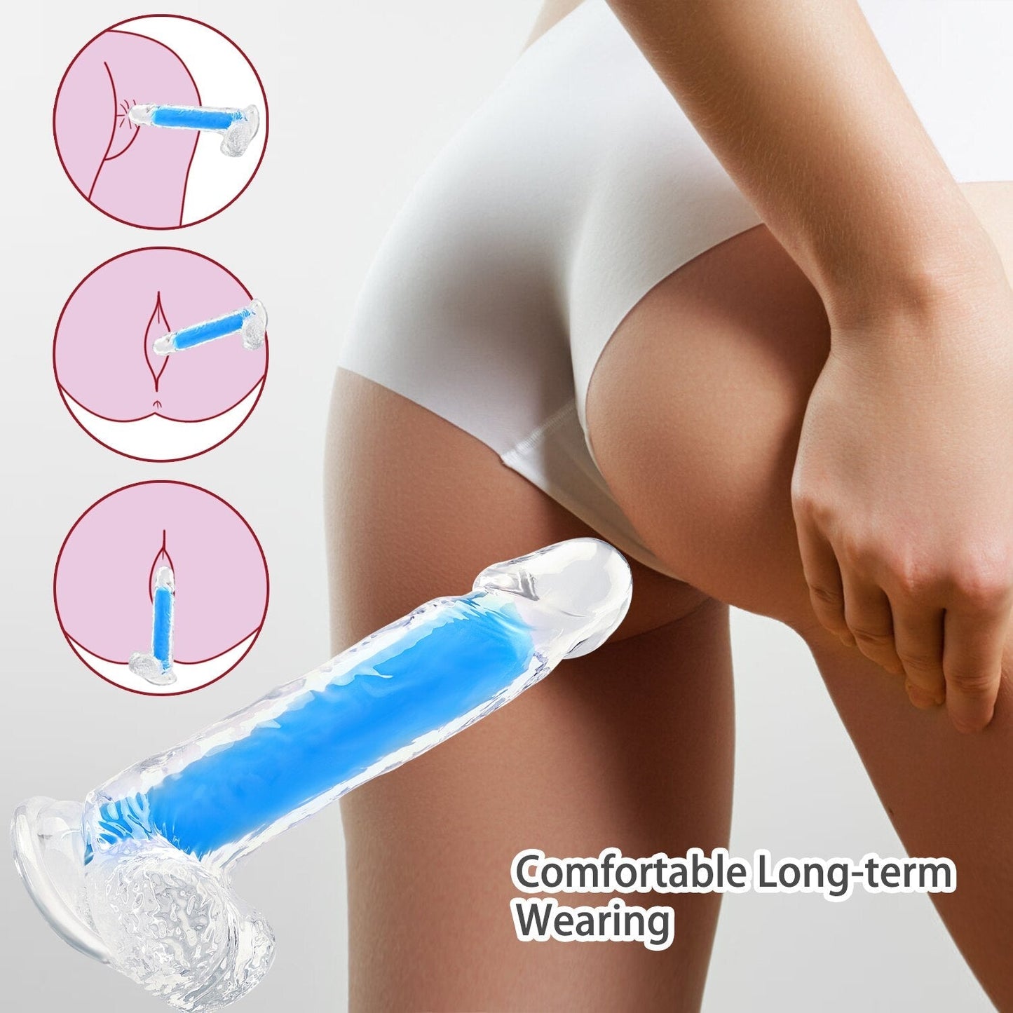 Lesbian Dildo Suction Cup Realistic Penis for Women Vagina Clitoris Stimulator Female Masturbator Noctilucent Sex Toy