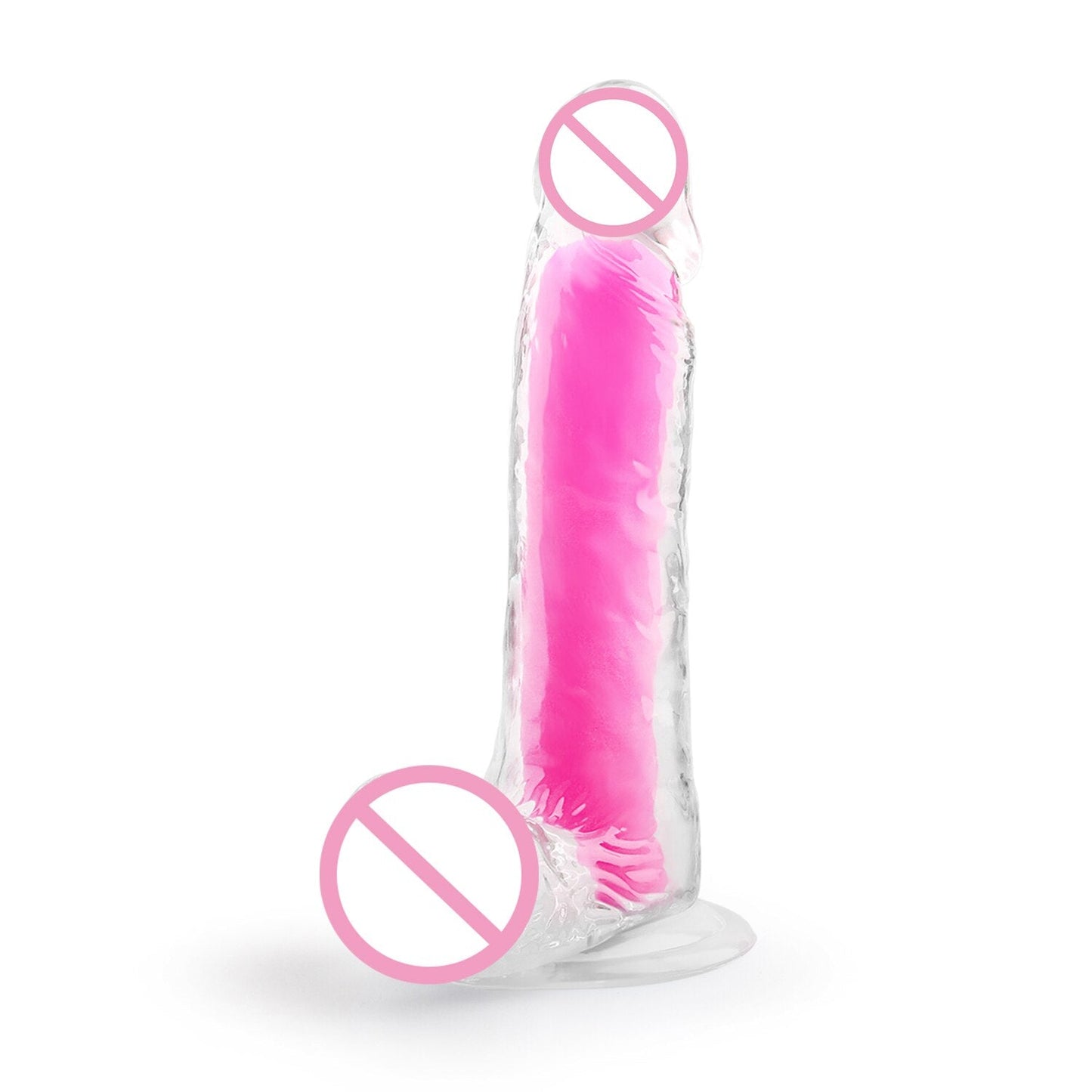 Lesbian Dildo Suction Cup Realistic Penis for Women Vagina Clitoris Stimulator Female Masturbator Noctilucent Sex Toy