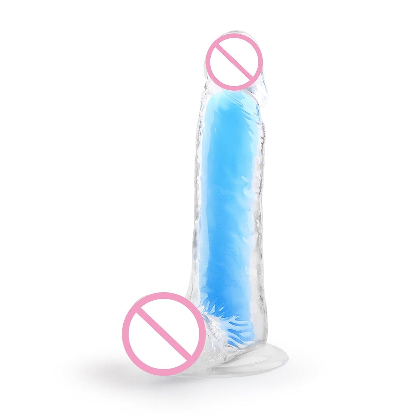 Lesbian Dildo Suction Cup Realistic Penis for Women Vagina Clitoris Stimulator Female Masturbator Noctilucent Sex Toy
