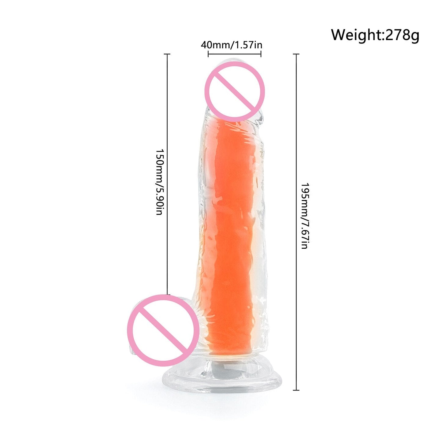 Lesbian Dildo Suction Cup Realistic Penis for Women Vagina Clitoris Stimulator Female Masturbator Noctilucent Sex Toy