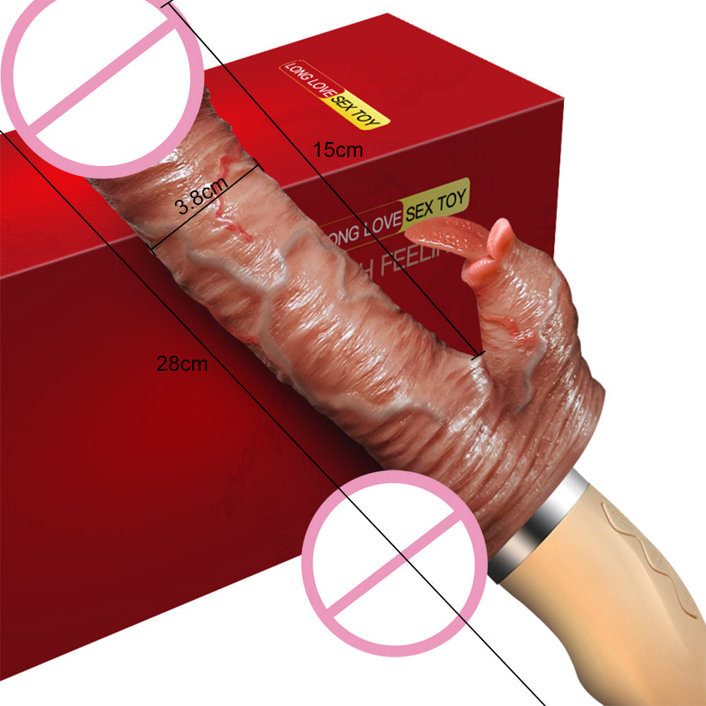ลิ้นเลียจริง Dildo Vibrator เซ็กซ์ทอยสำหรับผู้หญิงนุ่มซิลิโคนอวัยวะเพศชาย G Spot Vibrator ช่องคลอด Massager หญิง Masturbator