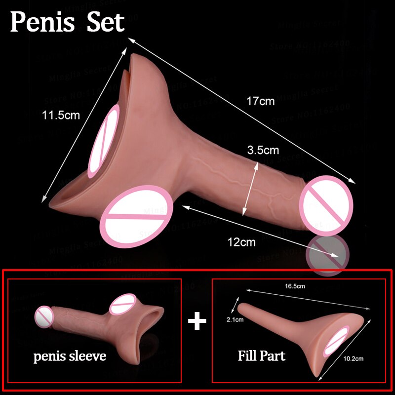 New Female Urination Standing Silicone Dildo Pants Penis Sleeve Adult Sex Toys for Men Women Lesbians