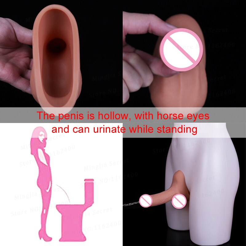 New Female Urination Standing Silicone Dildo Pants Penis Sleeve Adult Sex Toys for Men Women Lesbians