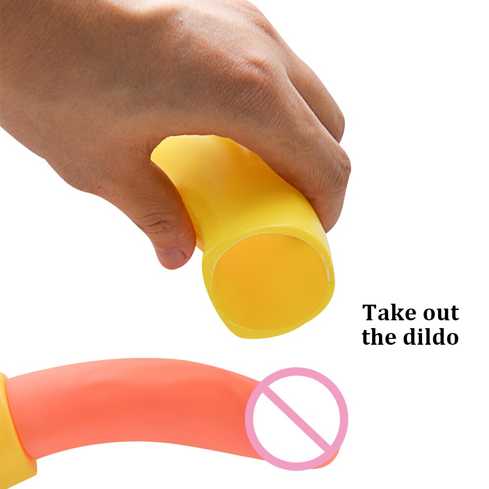 Sexy Banana Penis Spray Water April Fools Spoof Bachelor Party Hen Party Supplies Sex Toys for Women Men Realistic Dildo