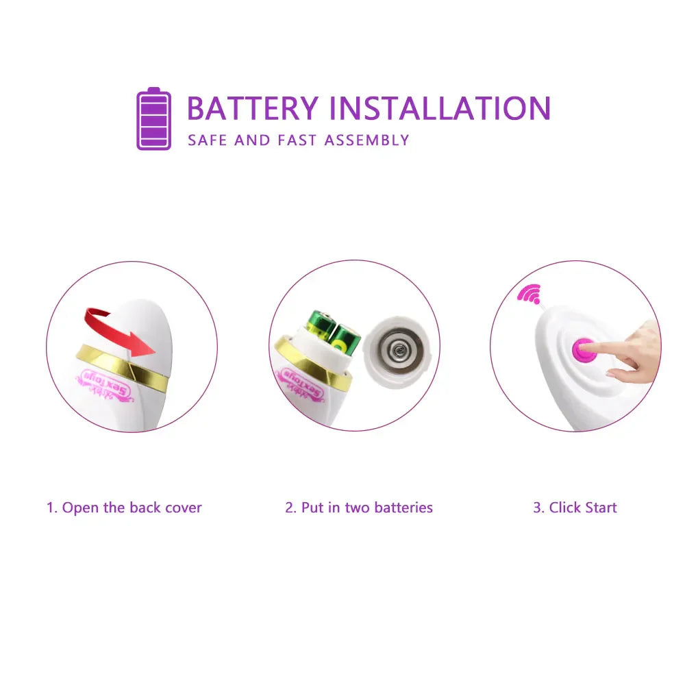 Waterproof Vibrators for Woman Remote Control Egg Vibrator Strong Vibration G-Spot Massager Sex Toys for Women Sex Shop
