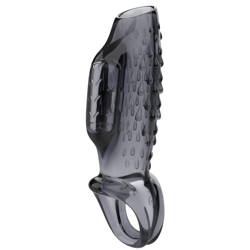 ชาย Ejaculation Delay Cock แขนแหวนอวัยวะเพศชาย Vibrating G จุดกระตุ้น Vibrator Dick ขยาย Extender เพศของเล่นสำหรับผู้ชาย