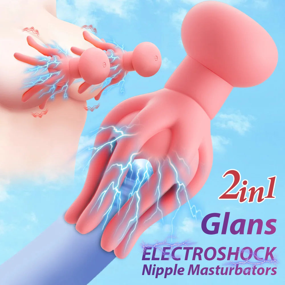 Electric Shock Breast Massage, Glans Massager, Vibrator, Nipple G-Spot Stimulation, Clitoris Sucker, Male Female Masturbator Sex Toy