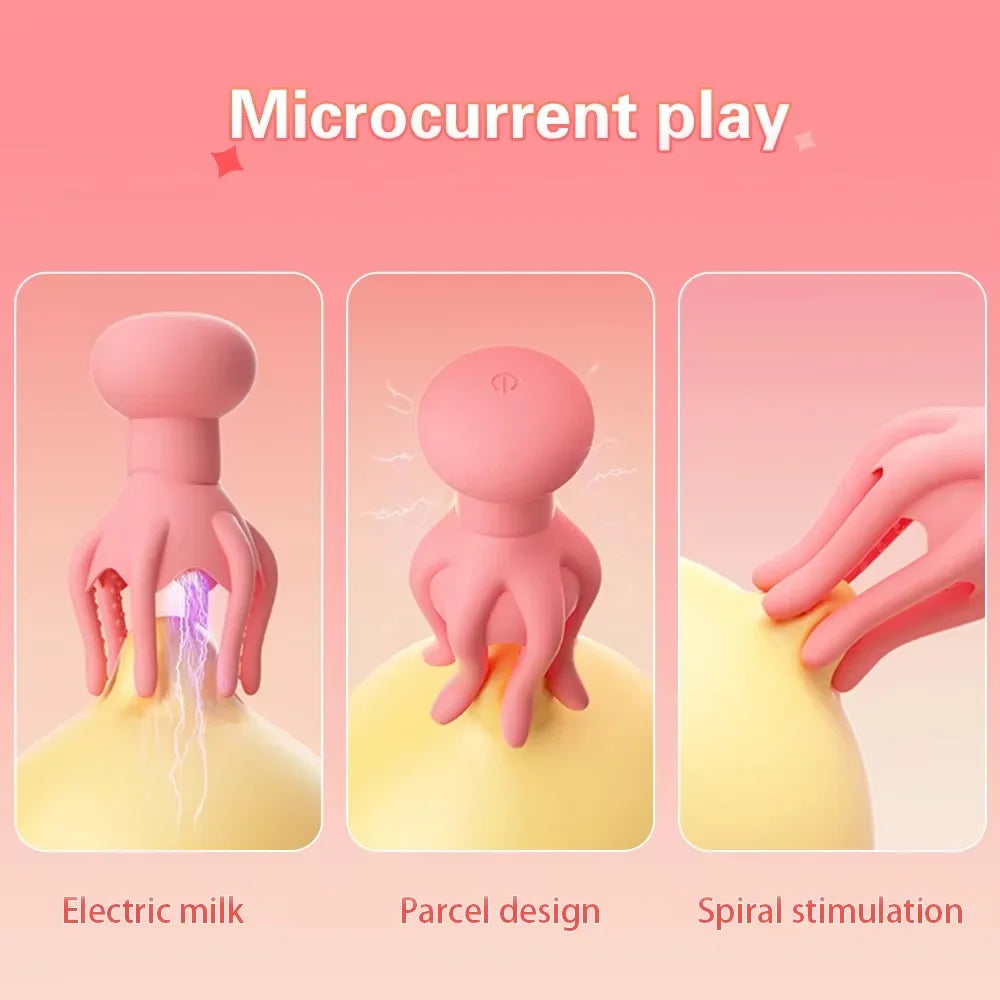 Electric Shock Breast Massage, Glans Massager, Vibrator, Nipple G-Spot Stimulation, Clitoris Sucker, Male Female Masturbator Sex Toy
