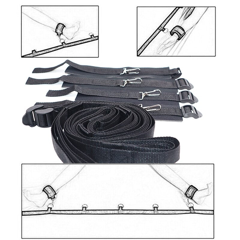 Erotic SM Adult Games Sex Toys for Women Wrists Ankle Cuffs Under Bed BDSM Bondage Restraint Nylon Sex Handcuffs