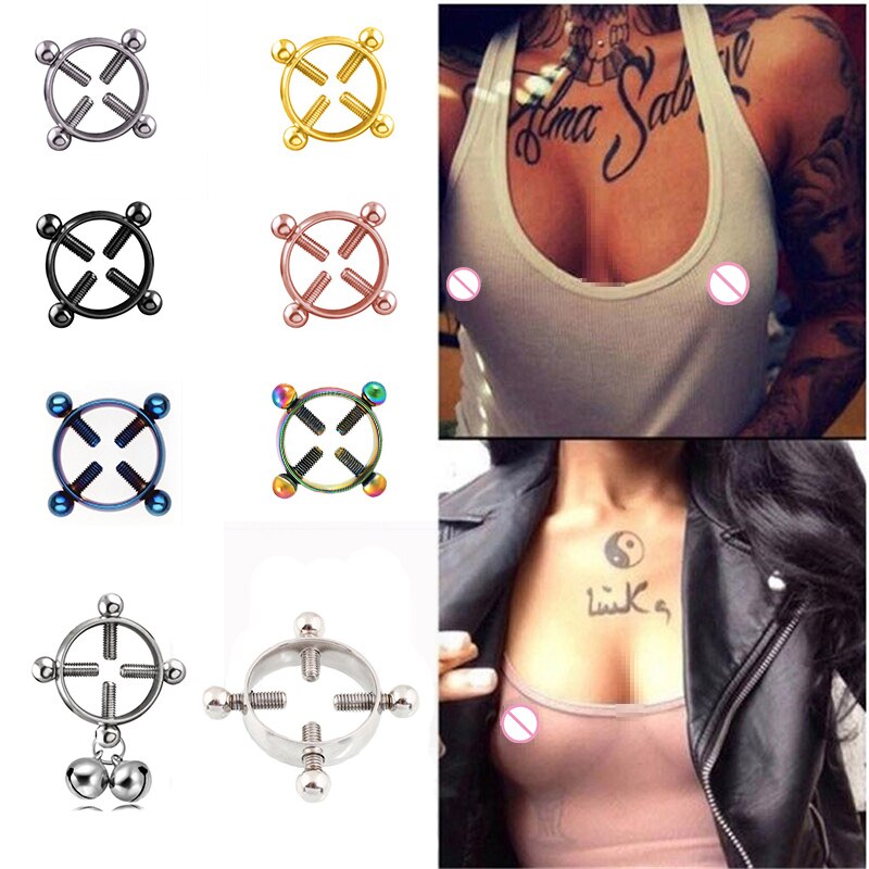 Eroticos Adult Games for Women Stainless Steel Round Non-Piercing Nipple Clamps Sex Toys for Couples BDSM Bondage Slave Sex Shop