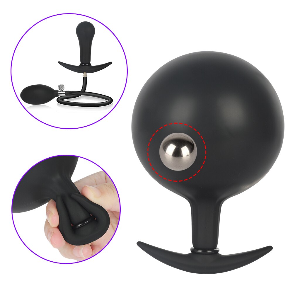 Expandable Prostate Massager Butt Plug Adult Sex Toys Inflatable Silicone Huge Big Anal Plug Anal Dildo Pump Anal Dilator
