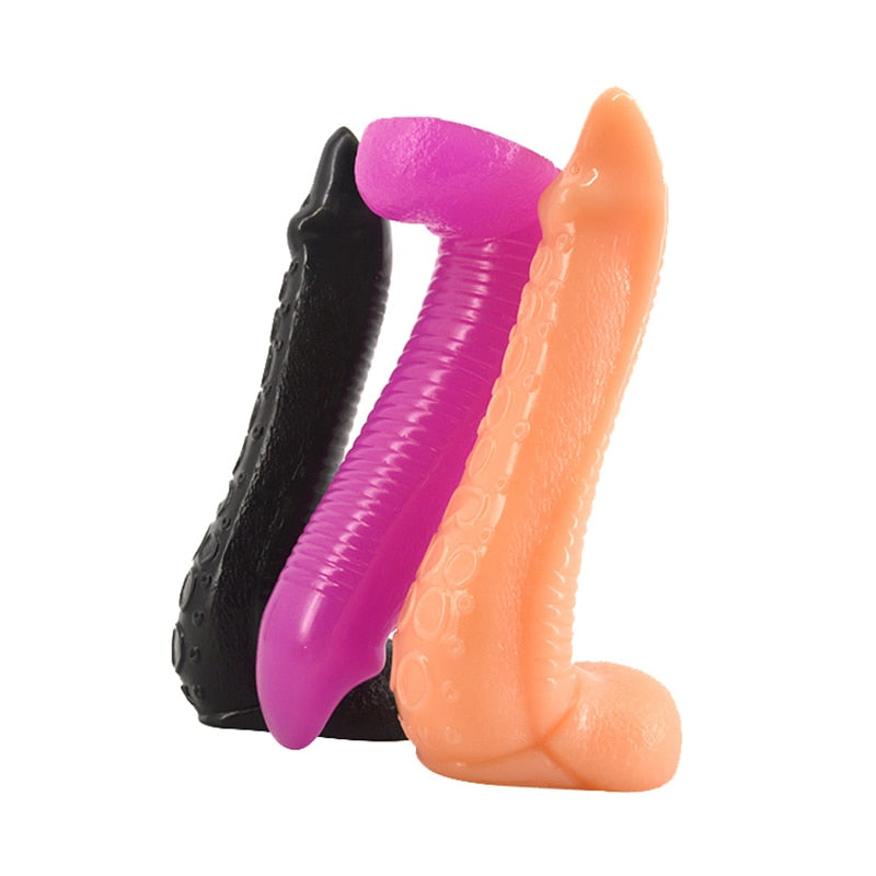 FAAK Healthy PVC Dildo Octopus Butt Plug Massage Anal Toy for Women Men Orgasm Stimulate Anal Plug Tentacle Dildos Sex Toys