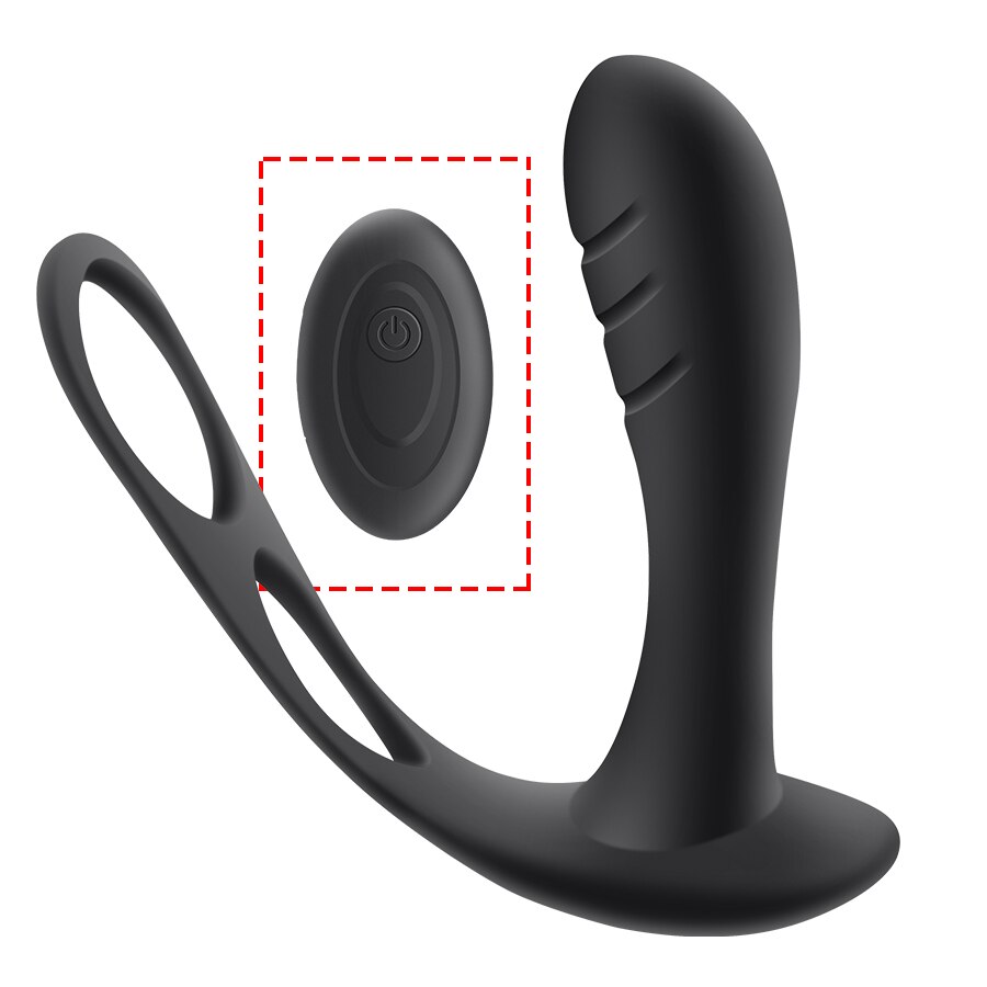 ชายนวดต่อมลูกหมาก Vibrator Anal Butt Plug แหวนคู่ไร้สาย Vbrators Delay Ejaculation เซ็กซ์ทอยสำหรับเกย์