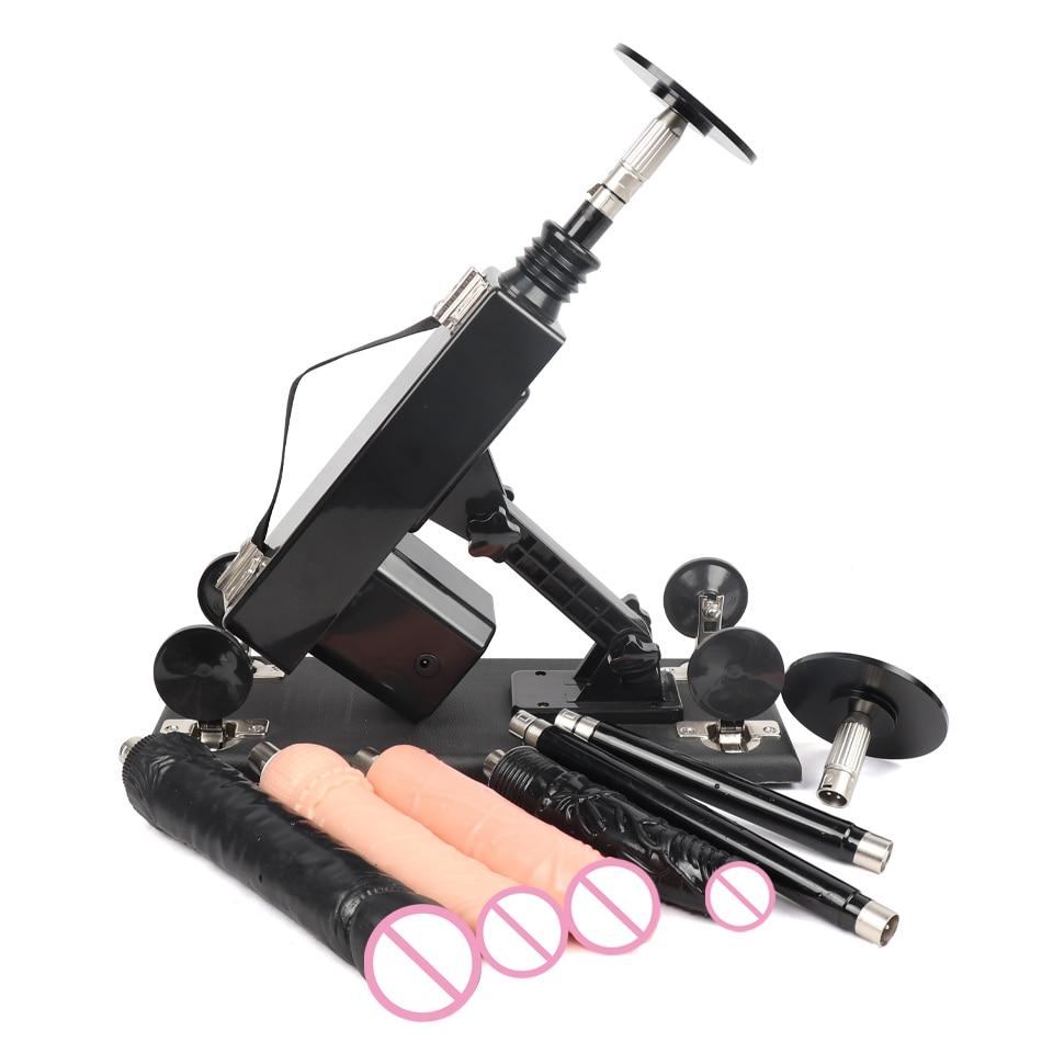 Sex Machine With 3XLR Suction Cup For Women Automatic Vibrator Adult Sex Toys Pumping Gun Love Machine Male Masturbator