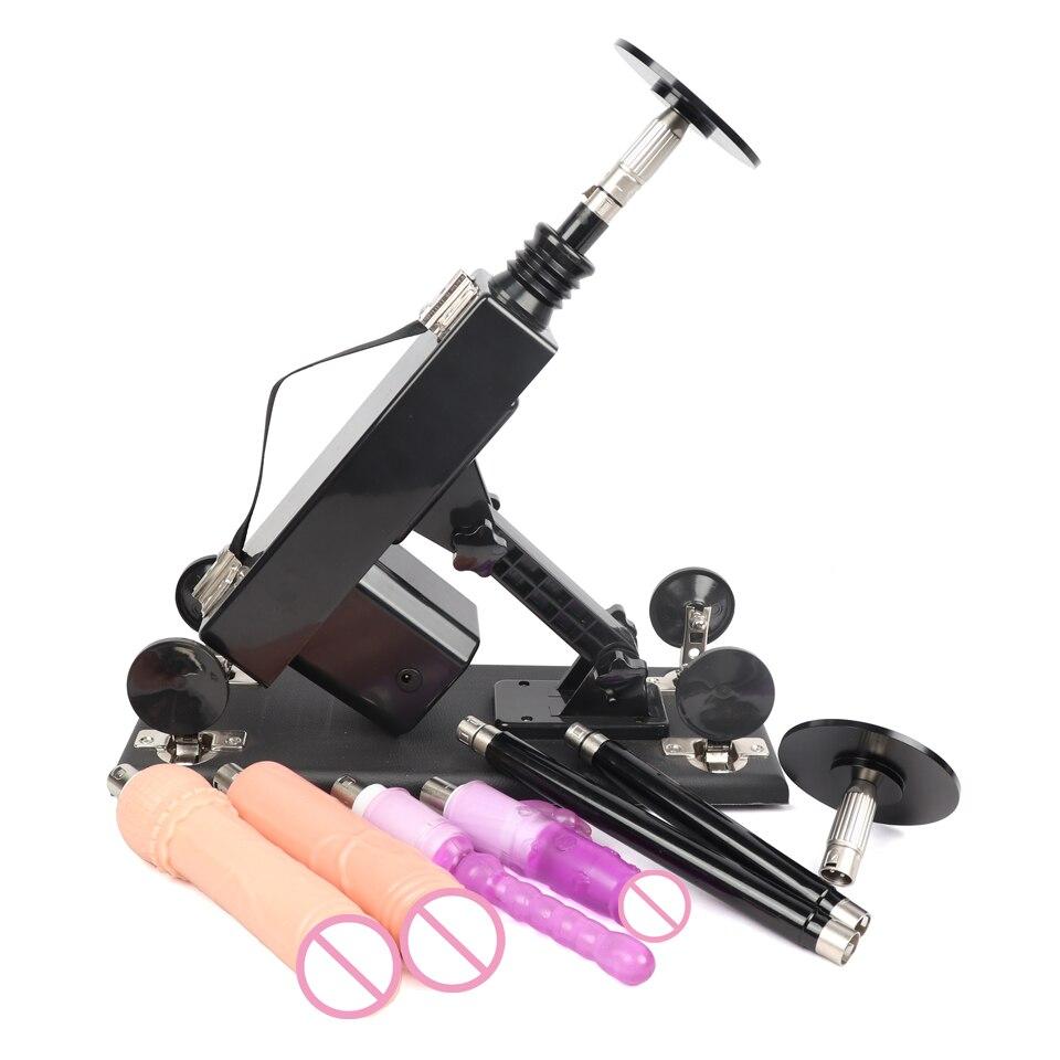 Sex Machine With 3XLR Suction Cup For Women Automatic Vibrator Adult Sex Toys Pumping Gun Love Machine Male Masturbator