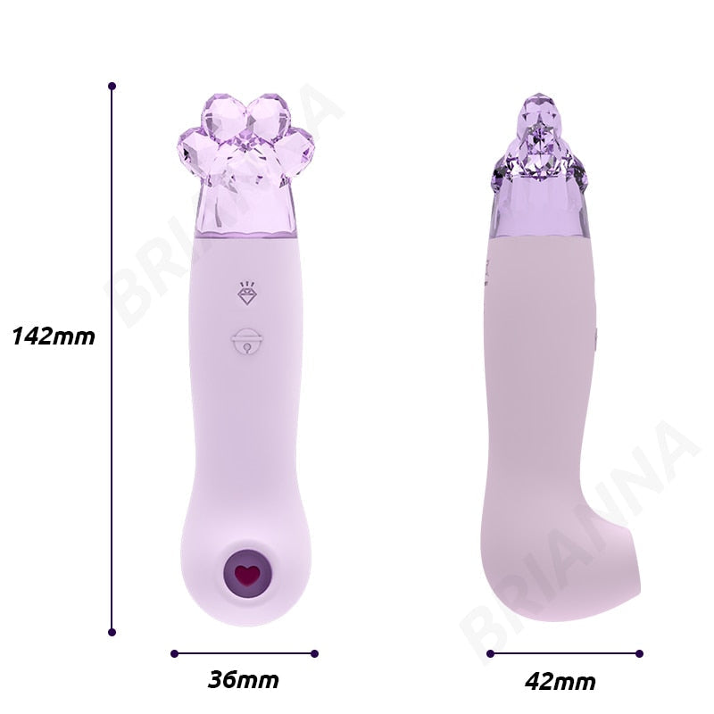 Fairy Clitoris Sucker ประดิษฐ์คริสตัลหินประดิษฐ์ตกแต่ง Sucking Vibrator Clitoral Stimulator Nipple Sucker สำหรับสตรี